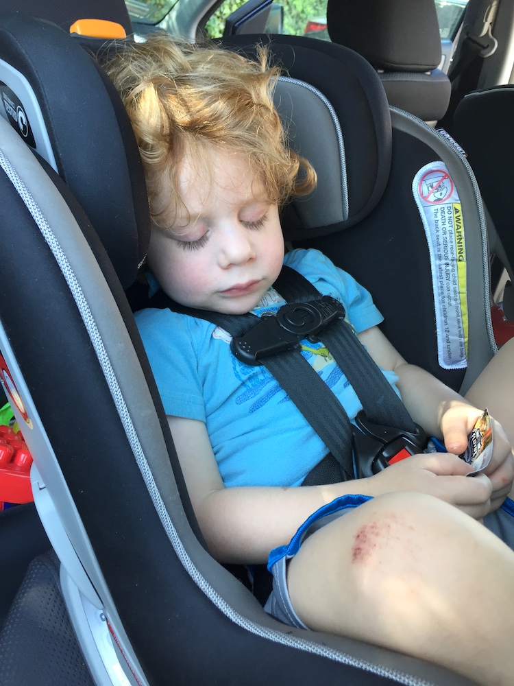 The Chicco Nextfit convertible car seat is a wonderful padded car seat with great recline for car naps!